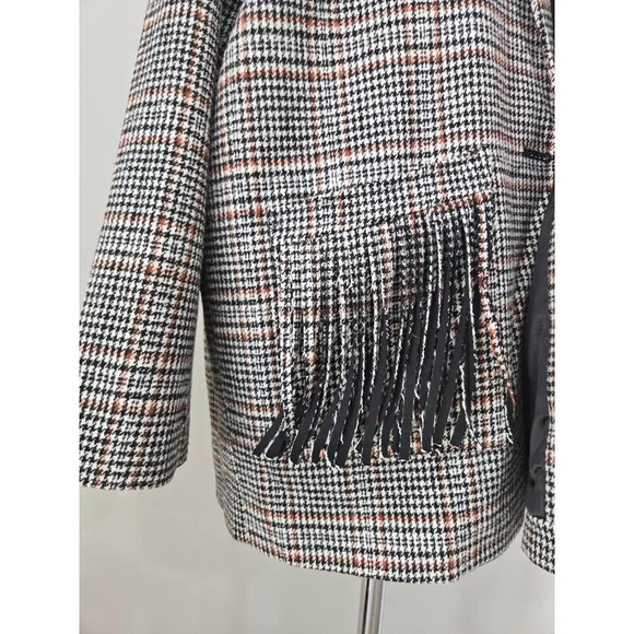 NWT Anthropologie Oversized Regan Fringed Shirt Jacket By Blank NYC sz M - Picture 5 of 8